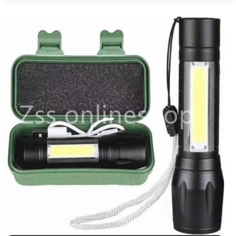 senter swat police 88000w original impor cob 3 mode senter charge aktivitas outdoor camping & hiking