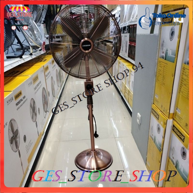Krisbow Kipas Angin Lantai Full Besi Kipas Angin Vintage Kipas angin Klasik Kipas Angin Ruangan