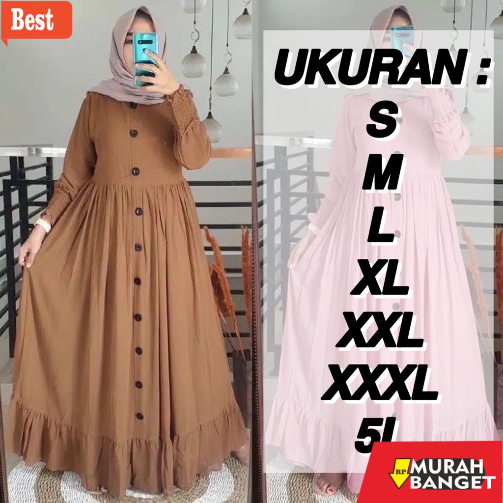 Gamis ramadhan terbaru untu wanita- ( S M L XL XXL XXXL 5L ) TANIA MAXI DRESS JUMBO MURAH R_PROJECT