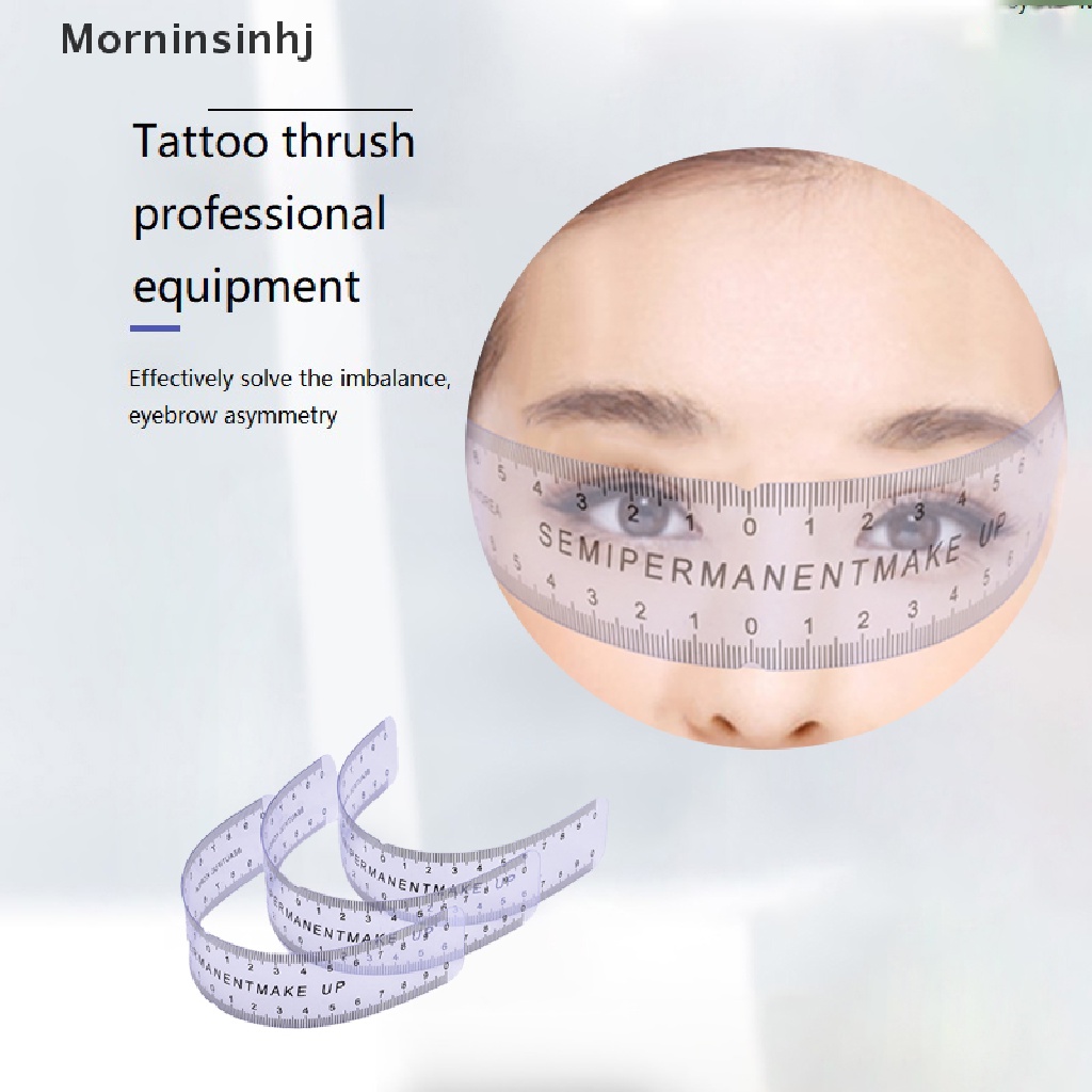 Mornin Reusable Makeup Brow Measure Penggaris Penuntun Alis Alat Permanen id