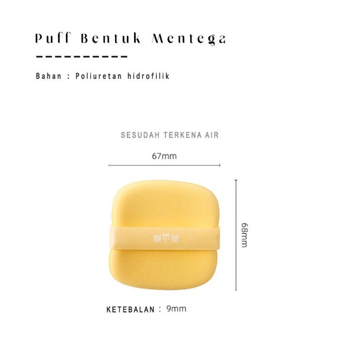 Spons Muka 6 Pcs Bentuk Mentega Sponge Wajah Make Up Blending