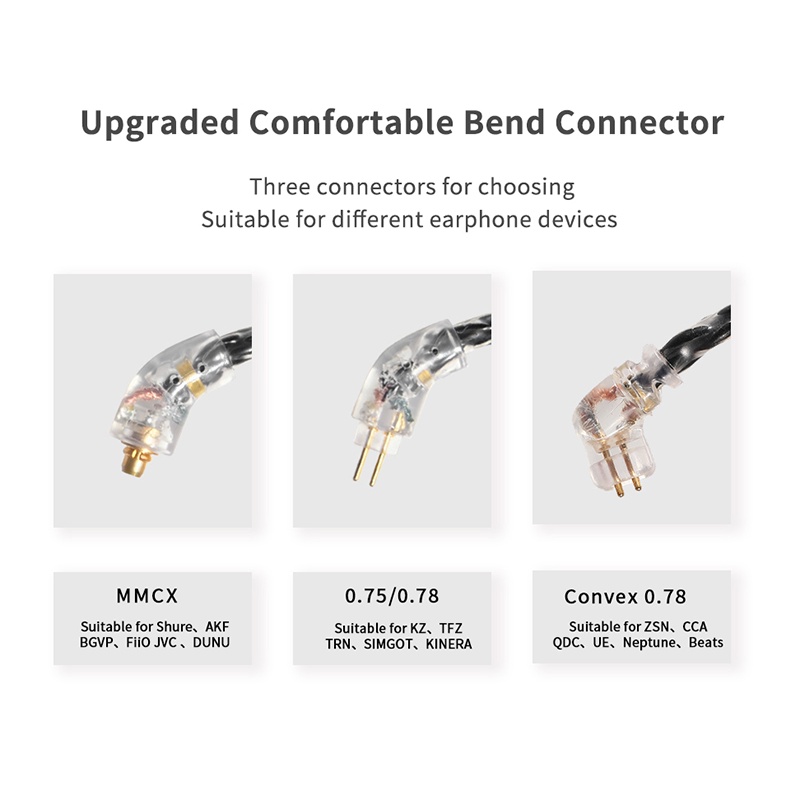 Jcally TC4S Kabel Upgrade 4helai TYPEC 5N Kawat OFC Tembaga Bebas Oksigen Untuk KZ EDX ZST ZSN ZS10 PRO X EDA