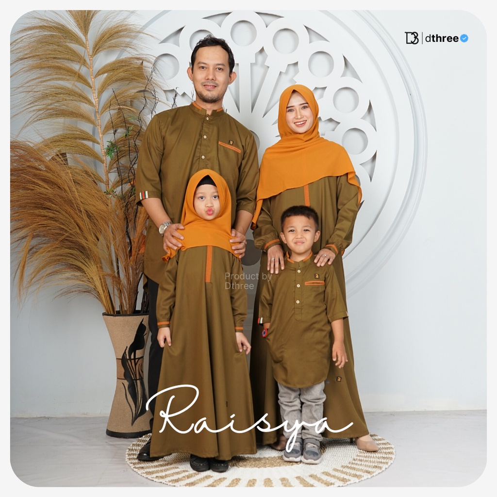 Dthree - Sarimbit Raisya ( Army ) Baju Couple Keluarga Muslim