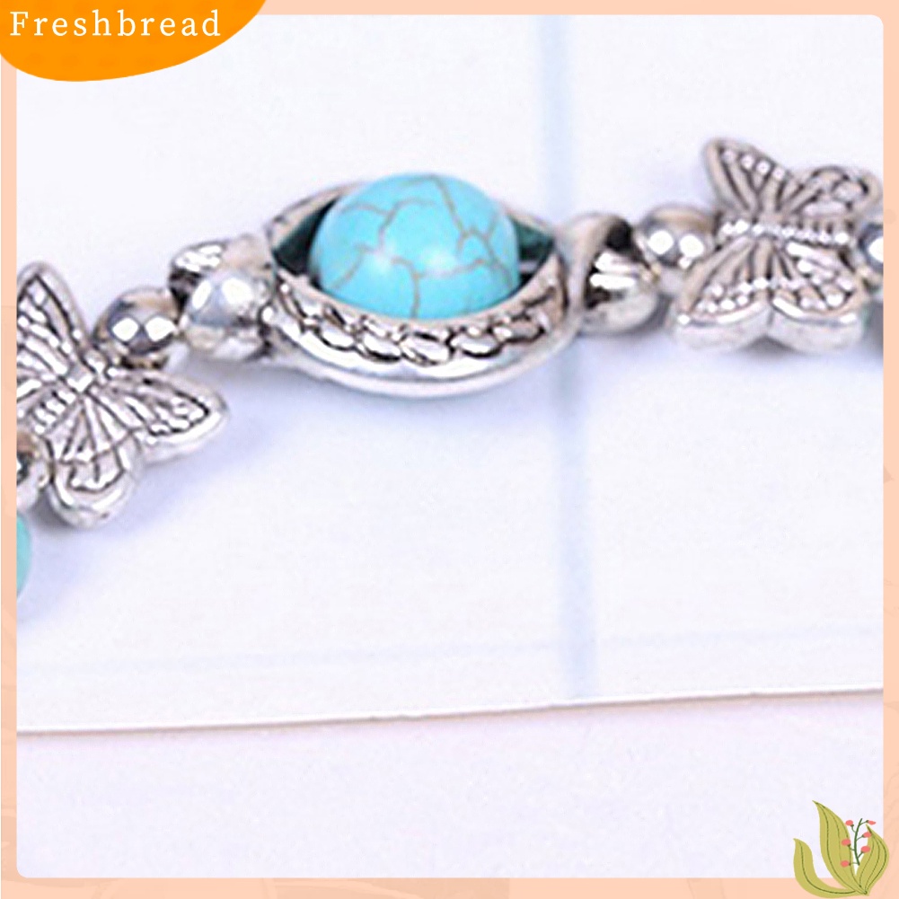 &lt; Freshbread &gt; Fashion Wanita Turquoise Beads Gelang Paduan Menawan Bangle Perhiasan Hadiah