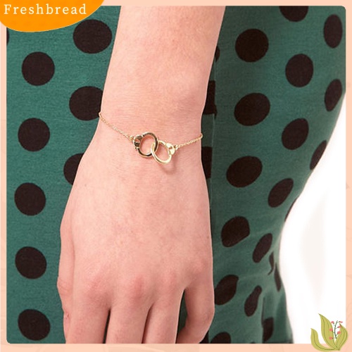 &lt; Freshbread &gt; Fashion Gaya Sederhana Paduan Handcuff Gelang Wanita Kasual Pesta Perhiasan Hadiah