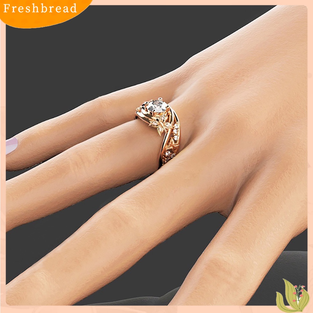 &lt; Freshbread &gt; Cincin Hollow out Desain Bentuk Kupu-Kupu Wanita Ladies Engagement Rings Jewelry Untuk Club
