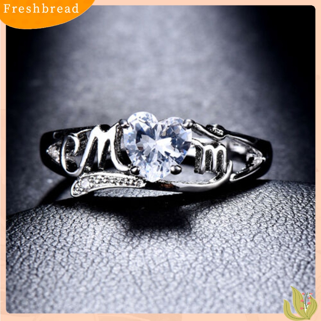 &lt; Freshbread &gt; Cincin Jari Fashion Bahan Alloy Halus Love Heart Ring Untuk Wanita