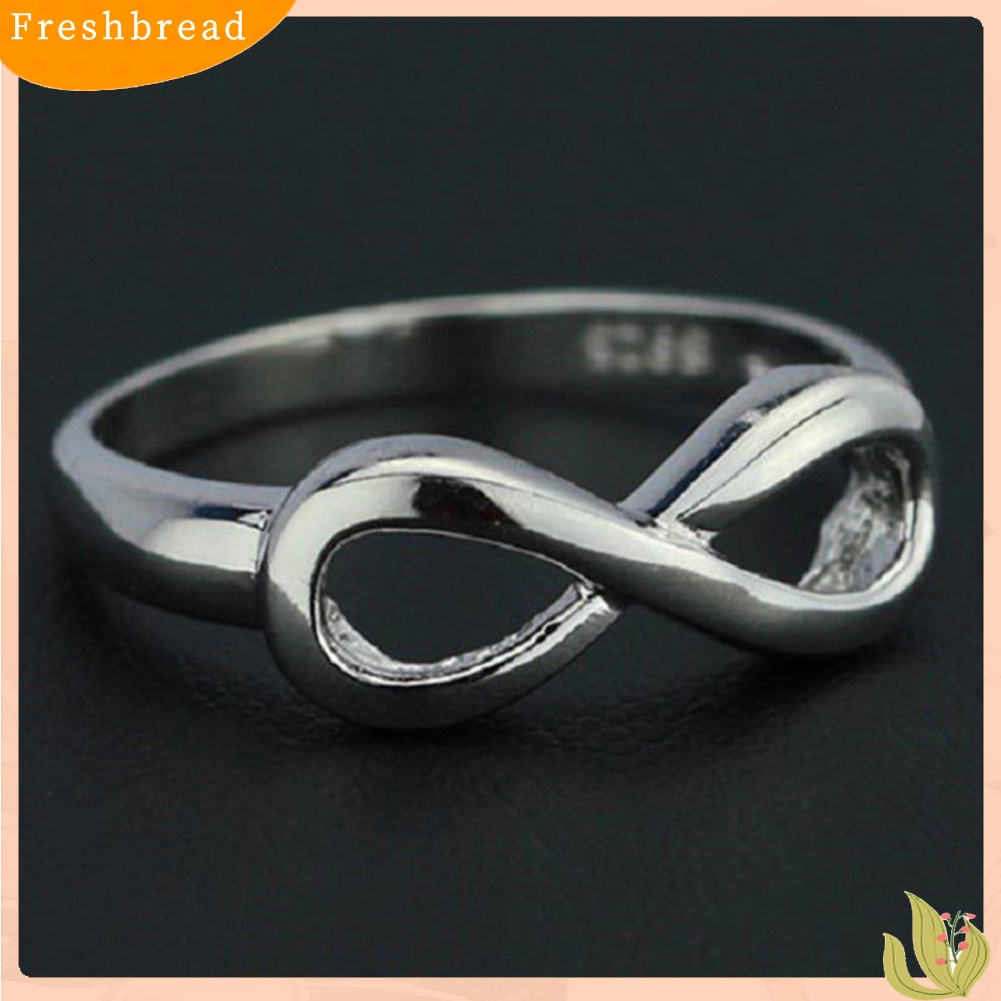 &lt; Freshbread &gt; Wanita Mode Simbol Eternity Endless Love Cincin Hadiah Perhiasan Pernikahan