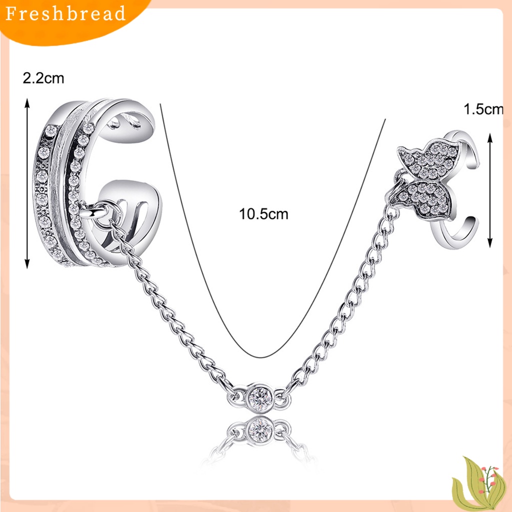 &lt; Freshbread &gt; Jari Cincin Bentuk Indah Paduan Berkilau Upacara Pernikahan Kupu-Kupu Cincin Terbuka Perhiasan Bergaya Hadiah Ulang Tahun