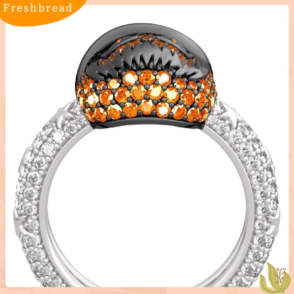 &lt; Freshbread &gt; Wajah Labu Cincin Bintang Berlian Imitasi Pria Wanita Tahan Aus Kartun Cincin Hadiah Ulang Tahun