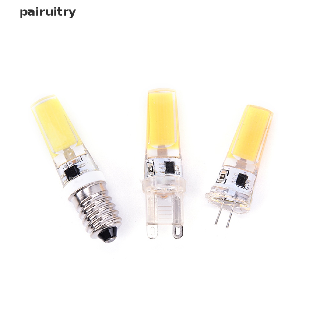 Prt Mini Dimmable G4 G9 E14 COB SMD LED Silicone Crystal Light Lampu Bohlam 9W 220V PRT