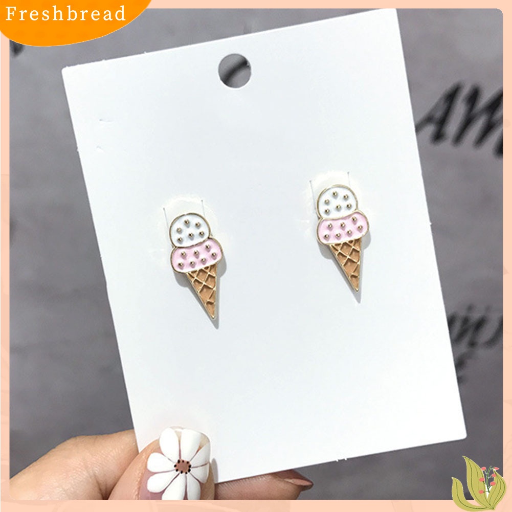 &lt; Freshbread &gt; Flamingo Lucu Alpukat Es Krim Stud Anting Wanita Pesta Club Perhiasan Hadiah