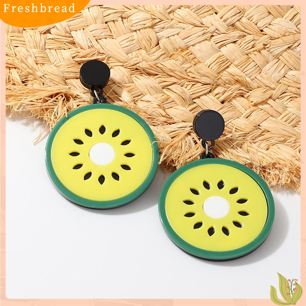 &lt; Freshbread &gt; Semangka Lucu Lemon Strawberry Fruit Series Menjuntai Wanita Ear Studs Earrings