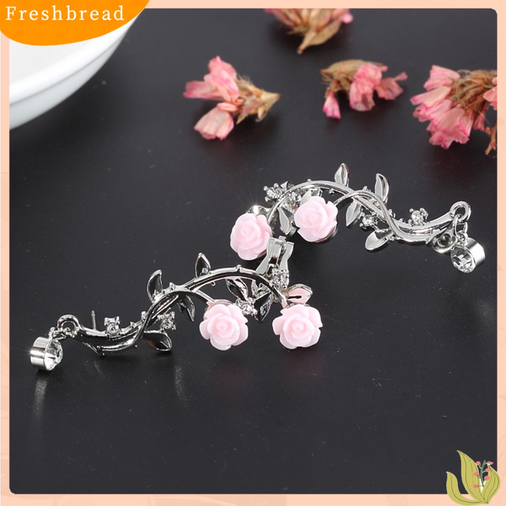 &lt; Freshbread &gt; Anting Cantik Pendaki Crawler Bunga Mawar Anting Cabang