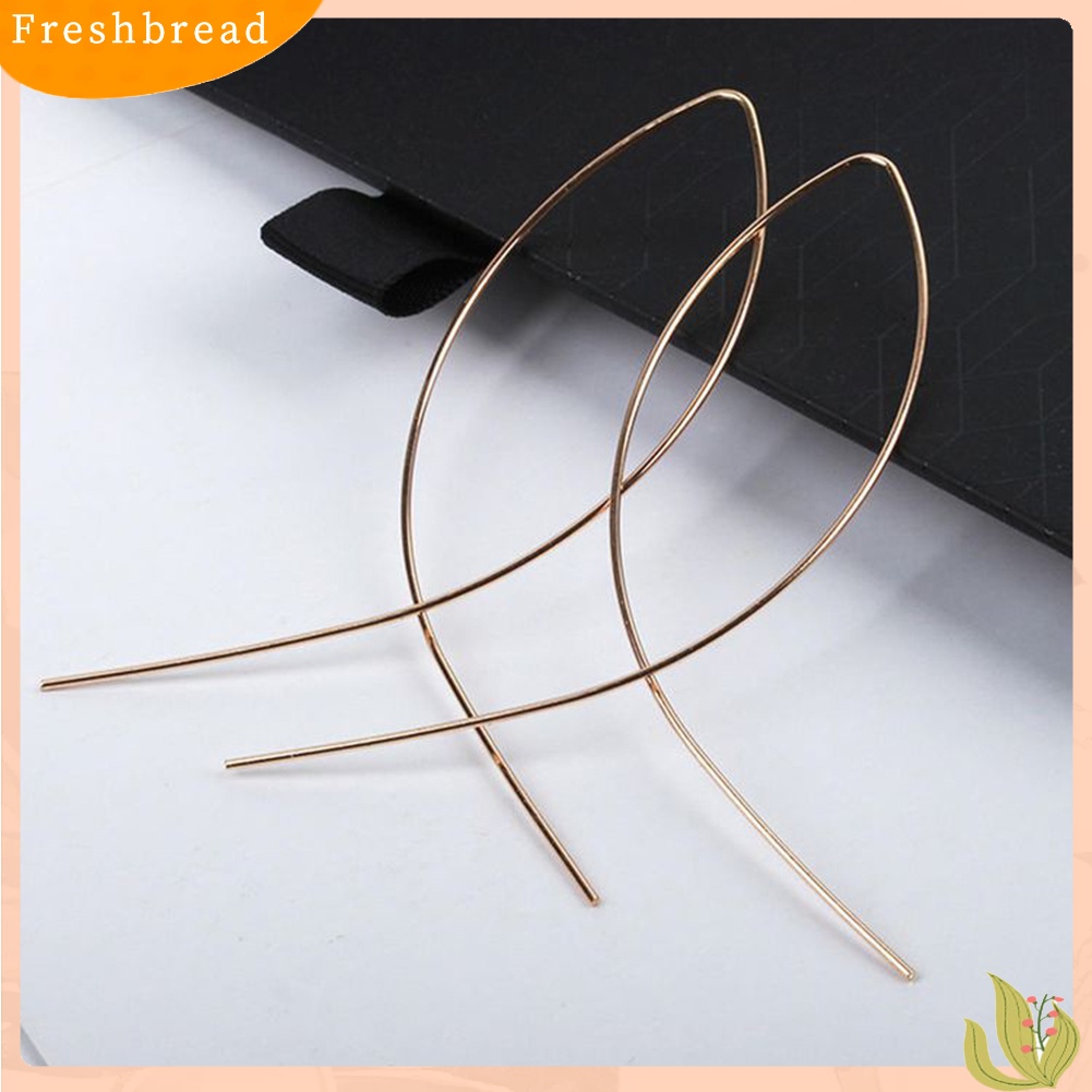 &lt; Freshbread &gt; Fashion Wanita Salib Panjang Garis Ikan Menjatuhkan Anting-Anting Buatan Tangan Seni Perhiasan Hadiah