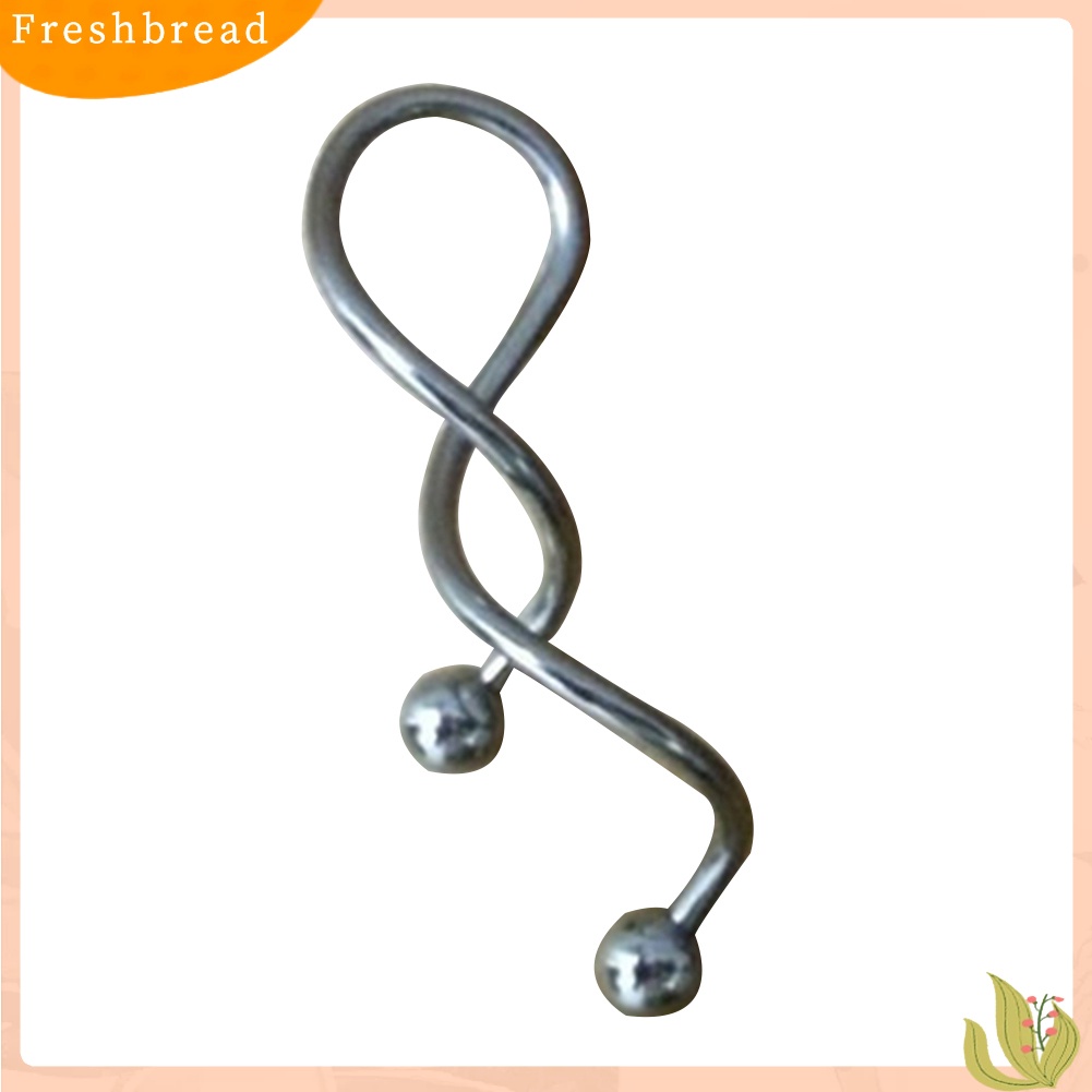 &lt; Freshbread &gt; 1Pc 14g Cool Twist Spiral Ear Industrial Barbell Belly Ring Piercing Earring