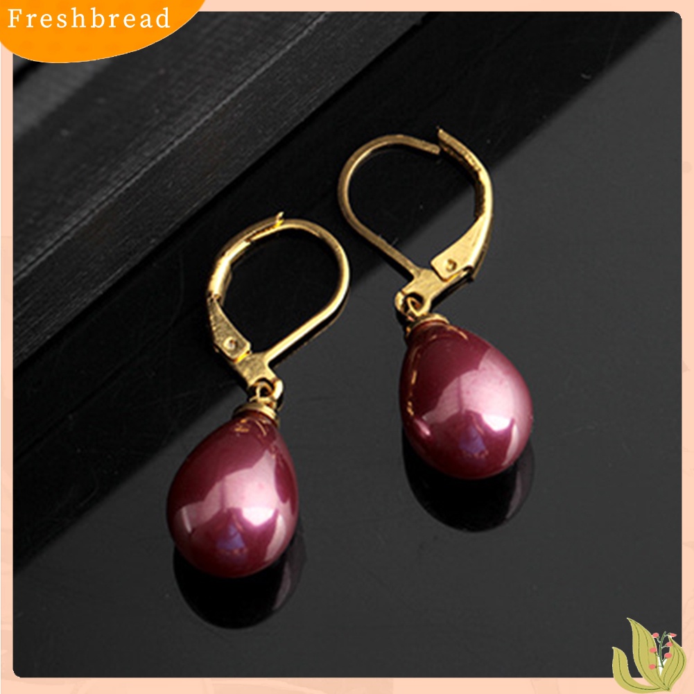 &lt; Freshbread &gt; Wanita Manis Tetesan Air Resin Menjuntai Leverback Anting Perhiasan Hadiah Teman