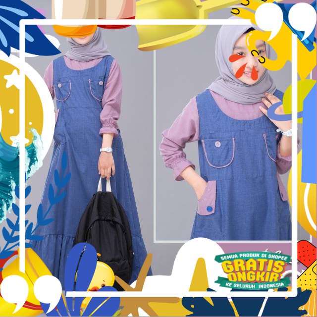 Mega04 Fashoin - Anna Dress | Baju Anak Tanggung | Gamis Anak Tanggung | Baju Anak | Baju ABG | Fash