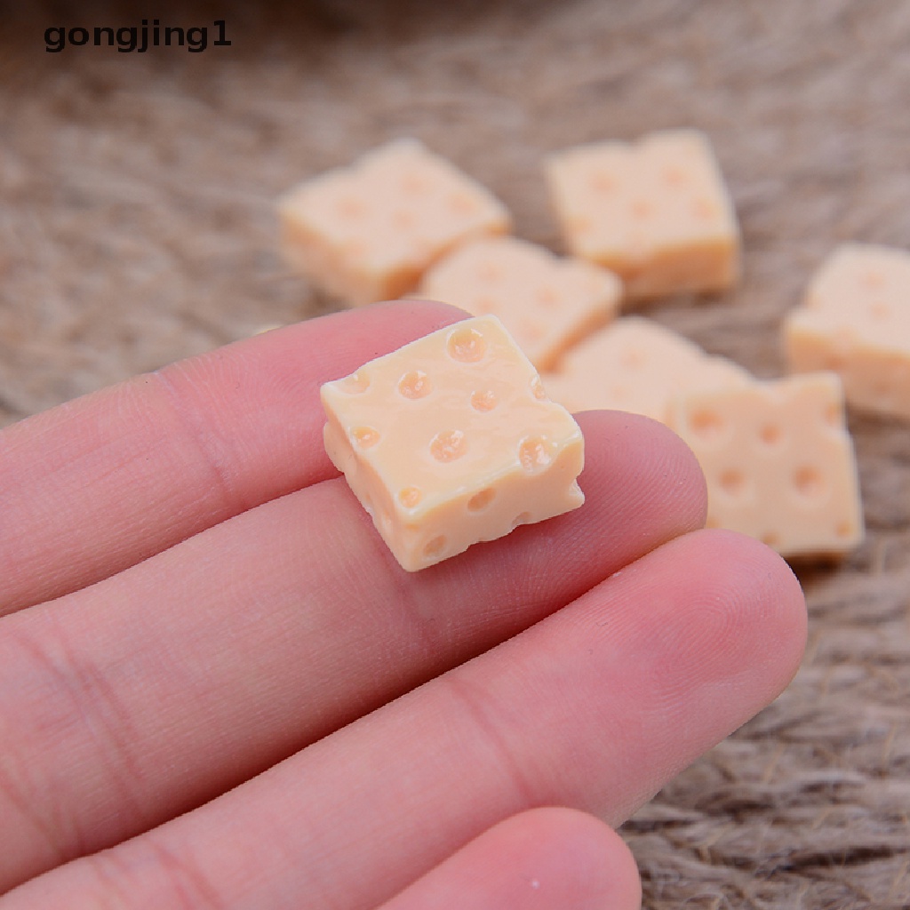 Ggg 10pcs 3d Simulasi Keju resin Miniatur Seni Pasokan diy Dekoratif craft ID