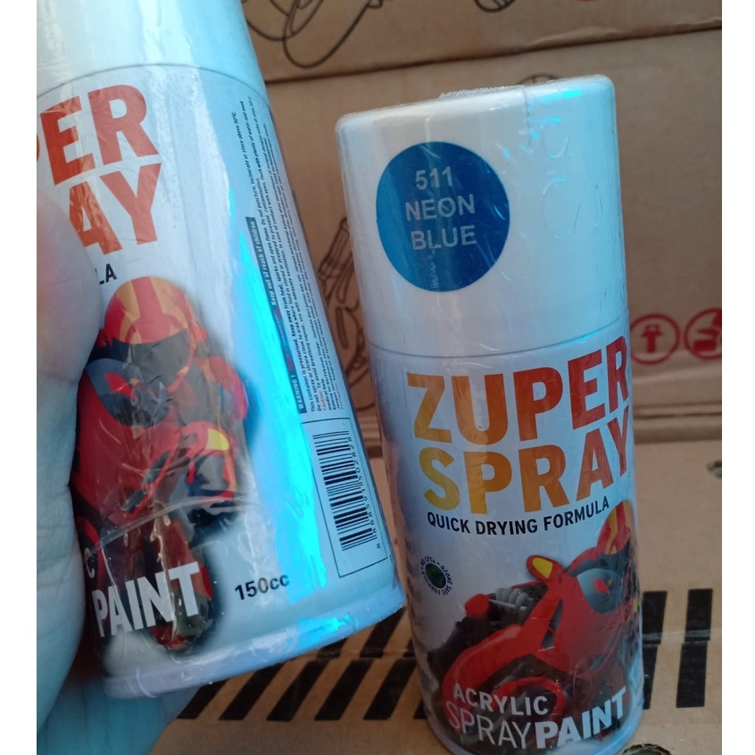 Zuper Spray Paint Pilok Pilox Warna Neon Blue / Biru Neon (P 511) 150cc/150ml