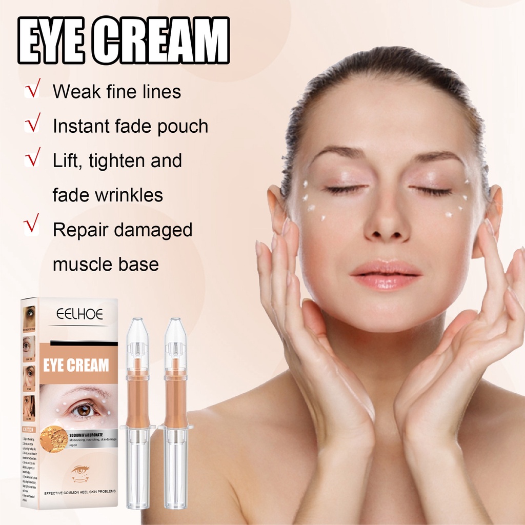 EELHOE Eye Cream Eye Gel Serum Krim Mata Untuk Mencerahkan dan Mengencangkan Mengurangi Garis Halus dan Kantong Mata