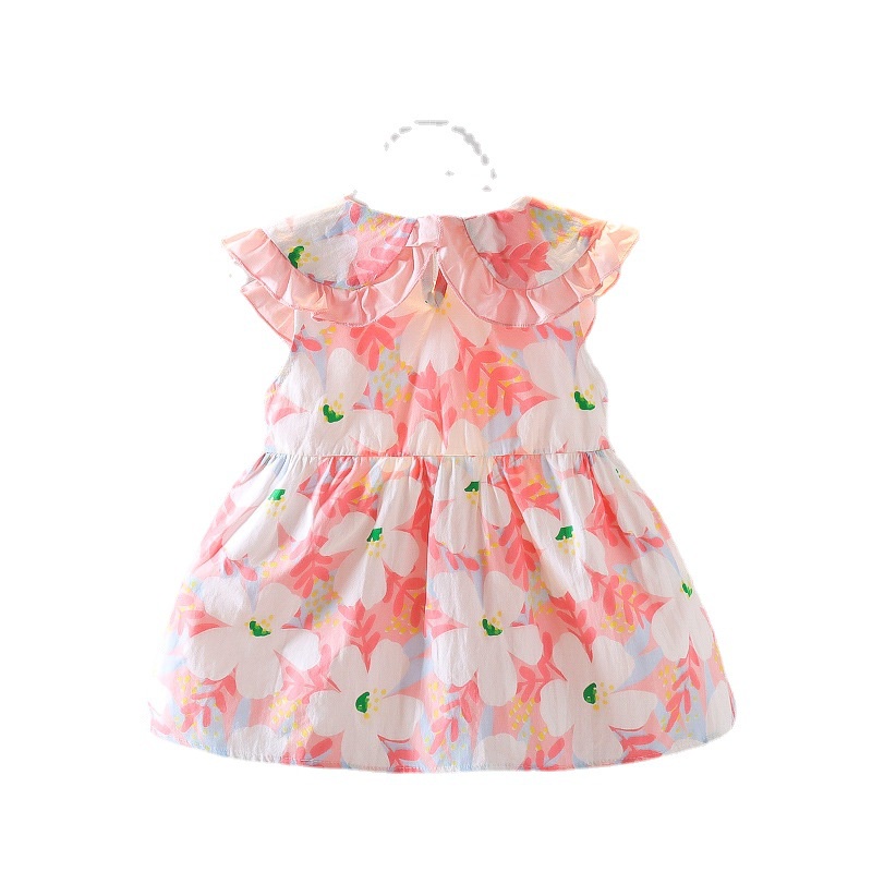 [Kirim tas] Gadis 0-3 tahun musim panas gaun bunga kecil baru mengirim tas gaun putri bayi