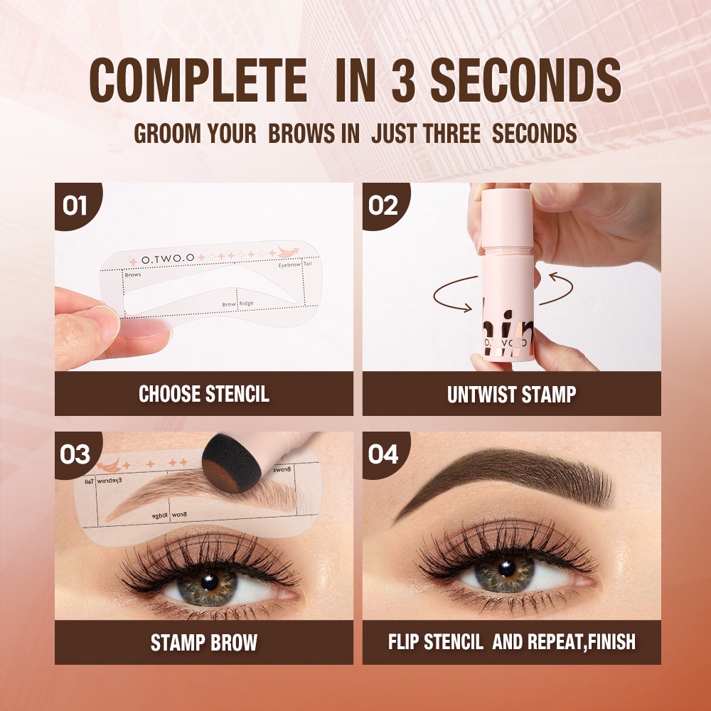 ★ BB ★ O.TWO.O Lasting Browfun Cushion Eyebrow Powder - Play Brow Color Cushion Brow Powder - Eyebrow Cushion Stamp Waterproof | O TWO O