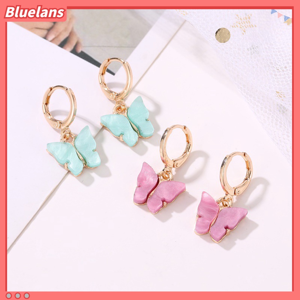 {In Stock} 1pasang Anting Bentuk Hewan Elegan Wanita Bahan Akrilik Warna Cerah Anting Menjuntai Untuk Pacaran