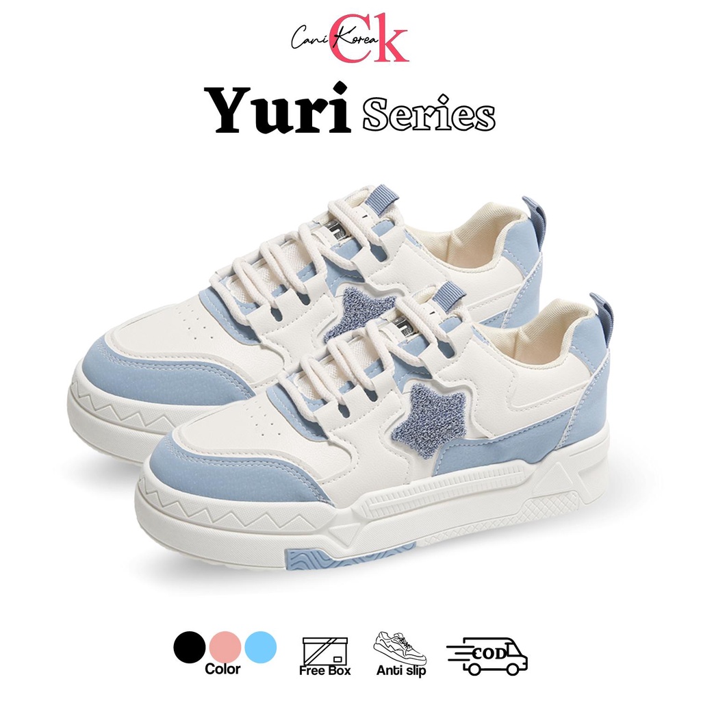 CANIKOREA &quot;Free Box&quot; Yuri Sepatu Sneakers Terbaru Wanita Kasual Fashion Import Korea 9200