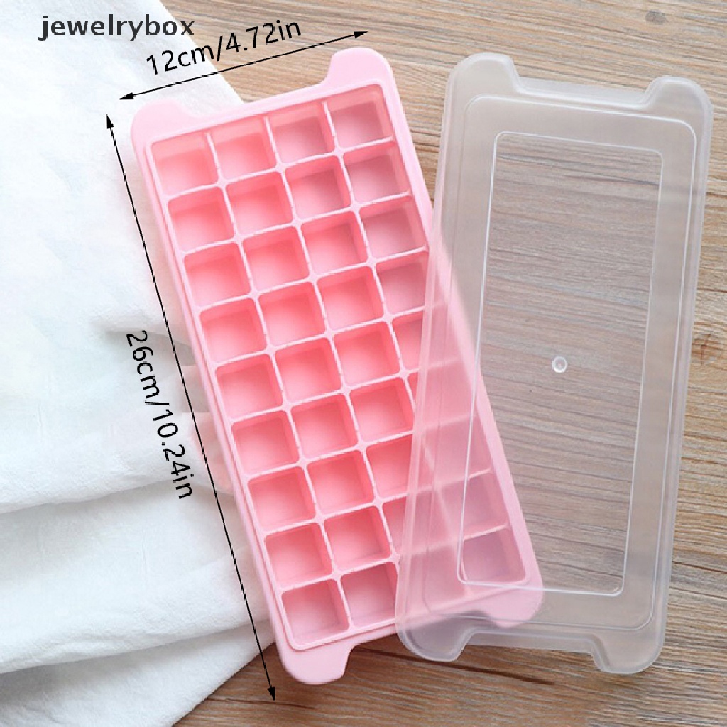 [jewelrybox] 24/36grids Ice Tray Silicone Es Sarang Lebah Es Batu Kotak Es Krim Dengan Tutup Butik