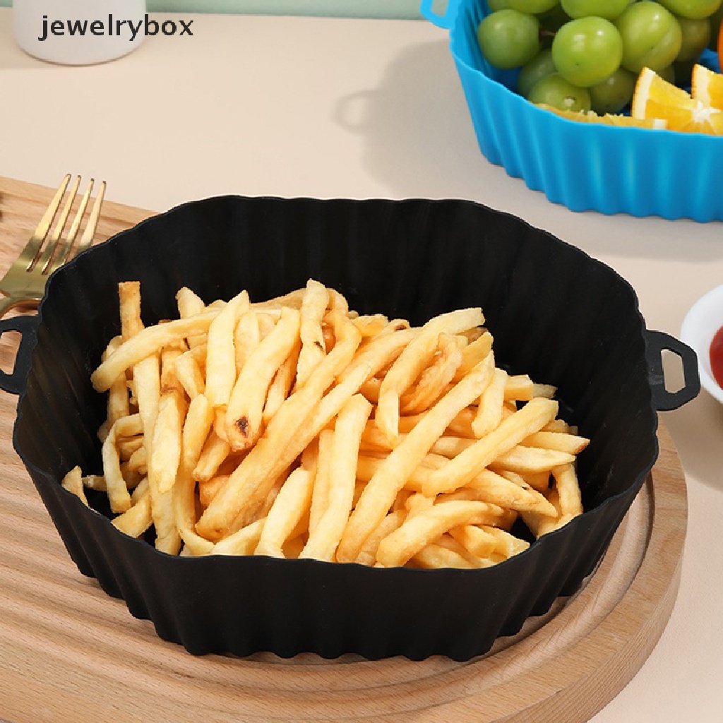 [jewelrybox] 1pc Air Fryer Silicone Pot Air Fryer Basket Liner Anti Lengket Oven Baking Tray Butik