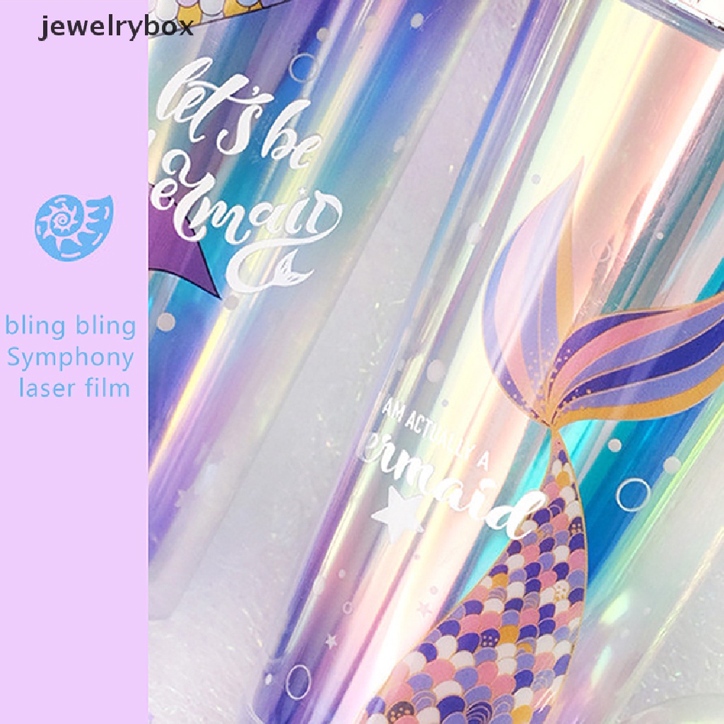 [jewelrybox] 420ml Cangkir Air Dengan Sedotan Double Wall Insulasi Panas BPA Free Anti Bocor Perlengkapan Minum Plastik Motif Mermaid Sippy Cup Butik