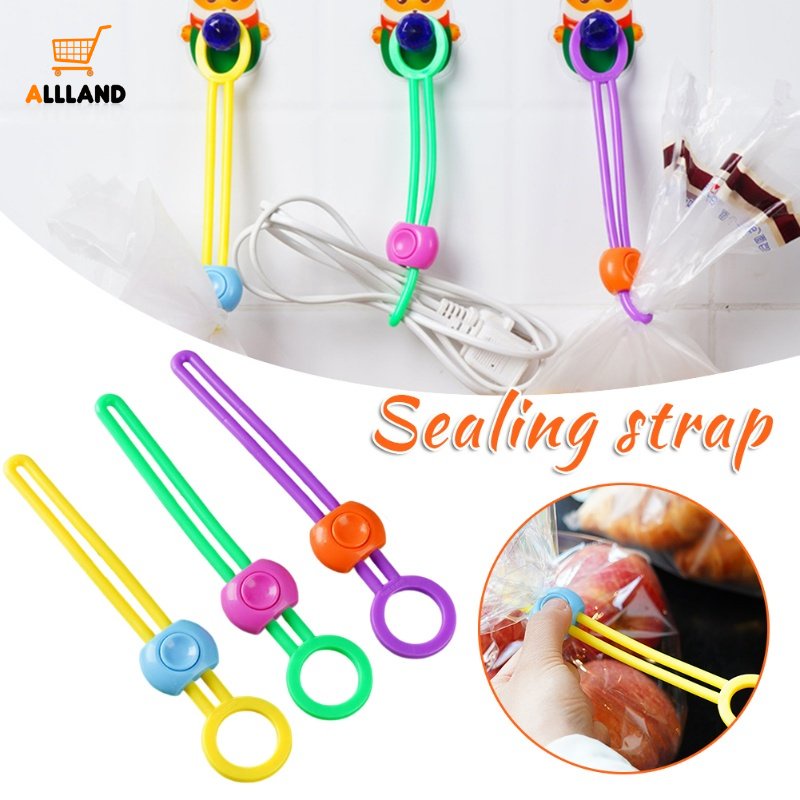 Sealer Pengawet Makanan Serbaguna/Snack Klip Penyegel Segar Tahan Lembab/Reusable Kitchen Sealing Binding Rope Organizer