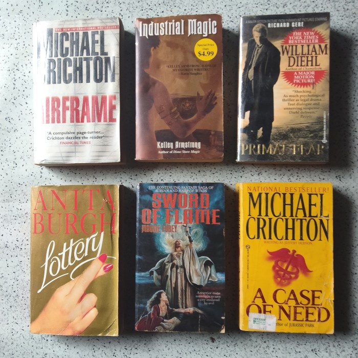 Buku Random Novel, IRFRAME, INDUSTRIAL MAGIC, SWORT OF FLAME, A CASE OF NEED, FRIMAL FEAR, dan LOTTE