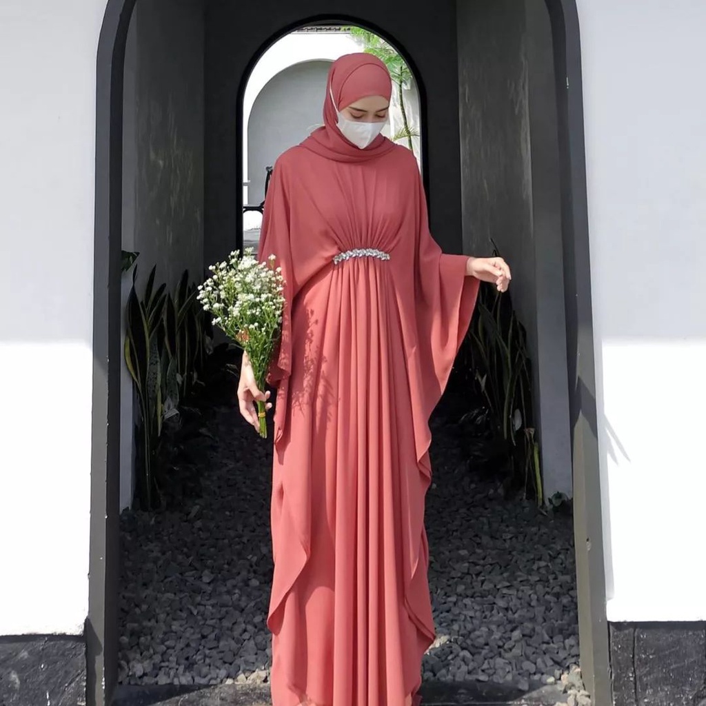 Terlaris Sasikirana - Ameera Kaftan Bahan Ceruty Babydoll / Baju Gamis Wanita Terbaru 2023 / Gamis K
