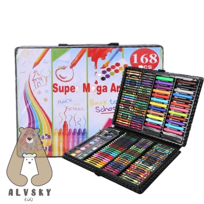 

CRAYON SET 168 PCS / PENSIL WARNA / KRAYON MEWARNAI ANAK 168 PCS