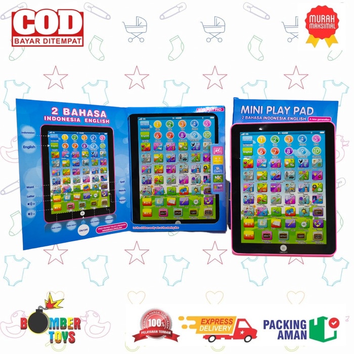 MAINAN ANAK MINI PLAY PAD LEARNING BELAJAR BAHASA INDONESIA INGGRIS IPAD 2 BAHASA