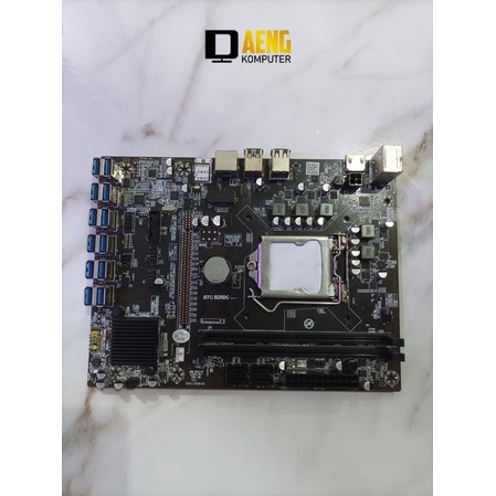 Motherboard Mainboard Mobo mining BTC B250C Socket 1151 DDR4 support Prosesor gen 6 gen 7 Ada Hdmi