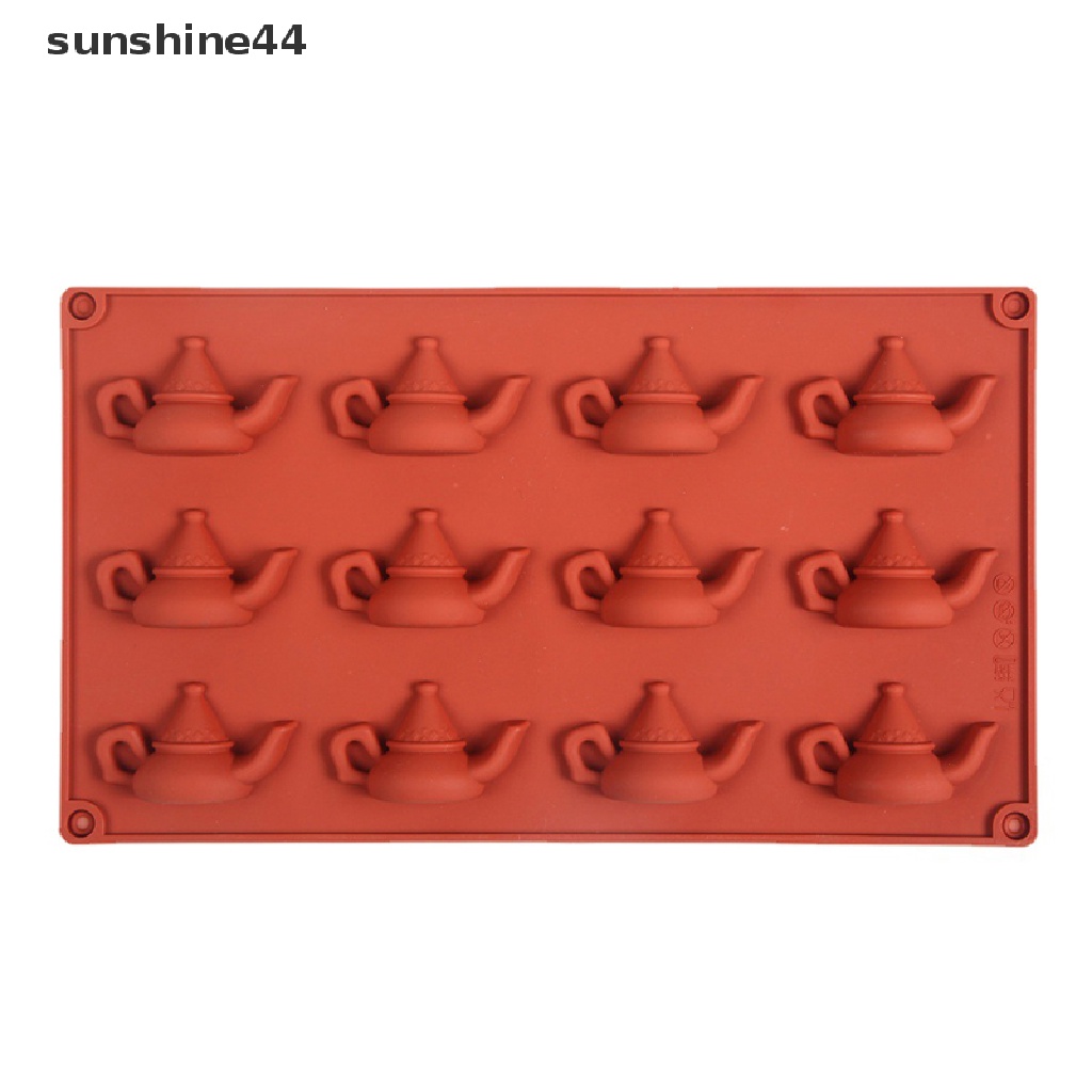 Sunshine 1Pc 12lubang Lucu Bentuk Teko Mousse Kue Cetakan Silikon Es Krim Dessert Mold ID