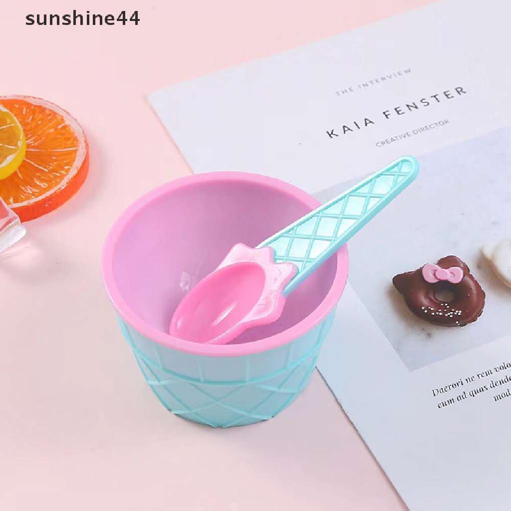 Sunshine Ice Cream Bowls Cup Kids Bowl Tempat Wadah Dessert Cetakan Pembuat Es Krim ID