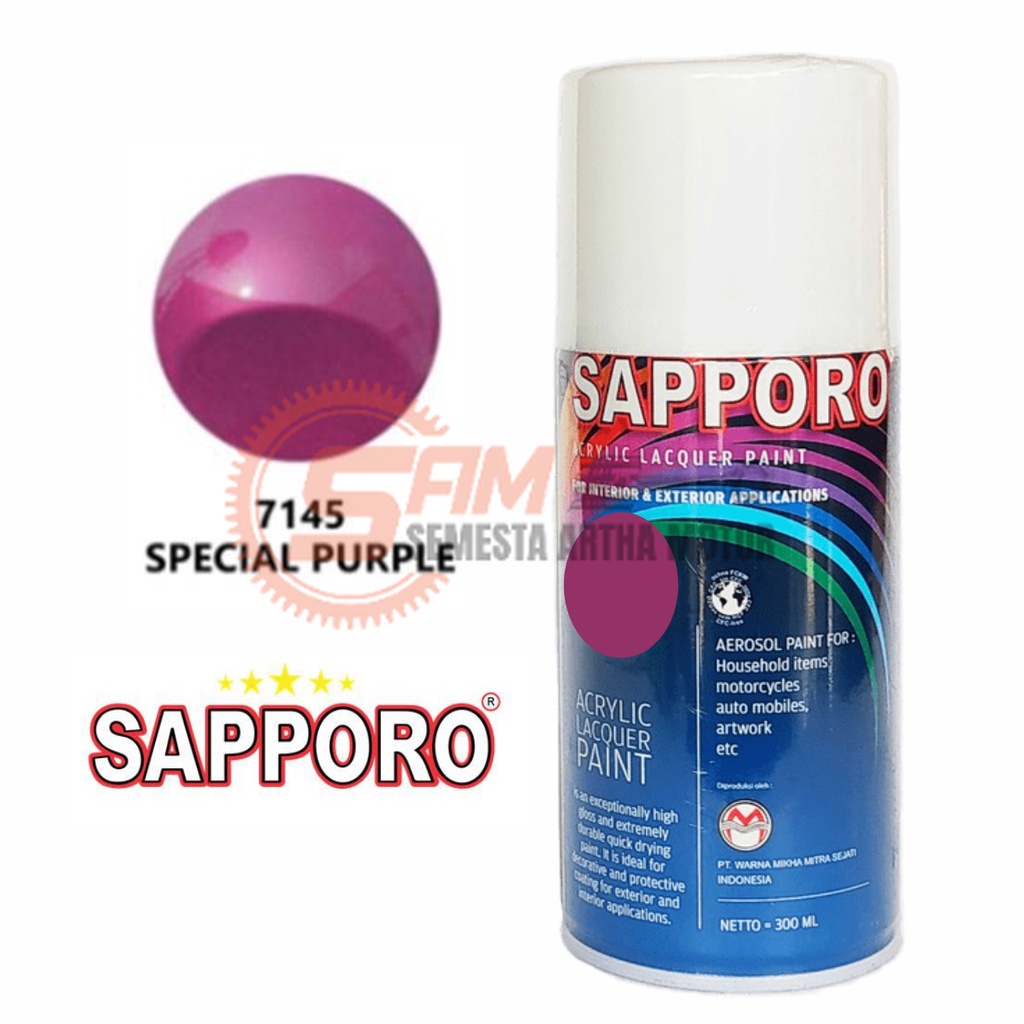 

Pilox Sapporo Special Purple 7145 Cat Semprot 300ml Pilok Ungu Aerosol Spray
