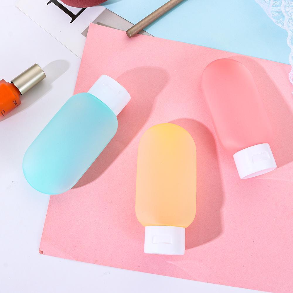 POPULAR Populer 3pcs Botol Isi Ulang Untuk Peralatan Mandi 60ml Botol Remas Anti Bocor