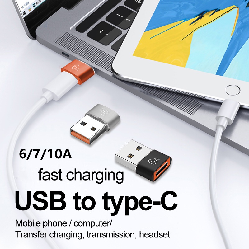 6per7 /10A Baru Kecil Portabel 10Gbps Transfer Data Kecepatan Tinggi Tipe-C Ke USB/USB Ke Adaptor Tipe-C Universal Kompatibel Konverter Biaya Cepat Untuk Perangkat Terbanyak