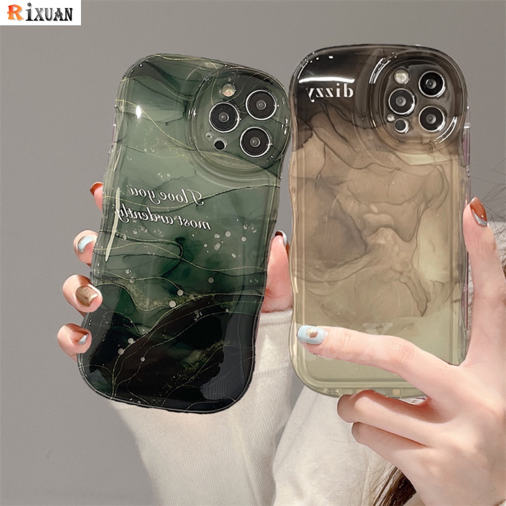 Redmi 10C 10 9C 10A 9A 9T Redmi Note11 Pro Note11S Note10 5G 10s Note9 Note8 Poco M5S X3 NFC M3 Wavy Edge Cool Abstrak Tinta Gradasi Marmer Lukisan Soft TPU Case RIXUAN