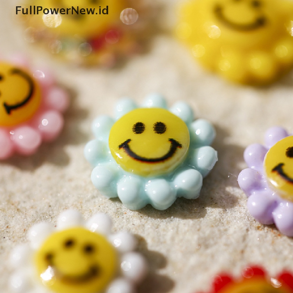 Power 50Pcs Resin 3D Mini Sun Flower Nail Art Permata DIY Kuku Perhiasan Dekorasi ID