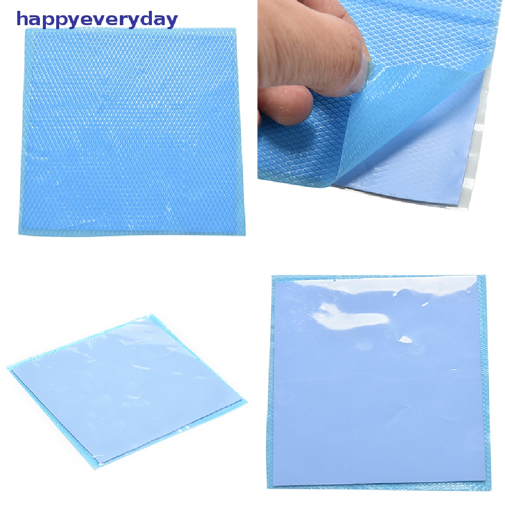 [happy] 100mmx100mmx1mm Biru Heatsink Pendingin Thermal Conductive Uncut Silicone Pad [ID]