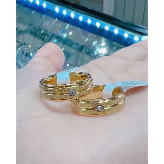 COD AJA!! Cincin couple titanium gold (harga sepasang)