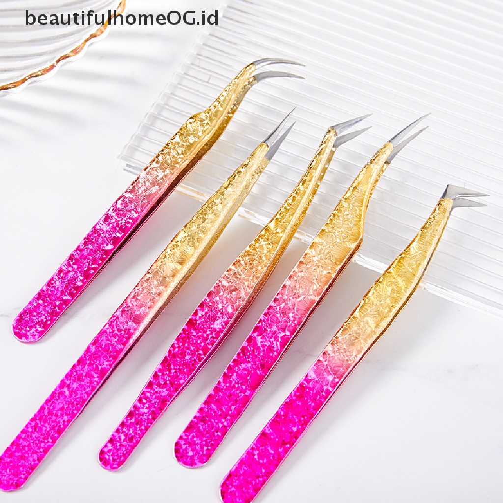 // Idul Fitri// 1Pcs Stainless Steel Eyelashes Tweezer Lashes Extension Bulu Mata Antistatis **