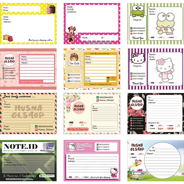 100 Desain Label Olshop CorelDraw v17