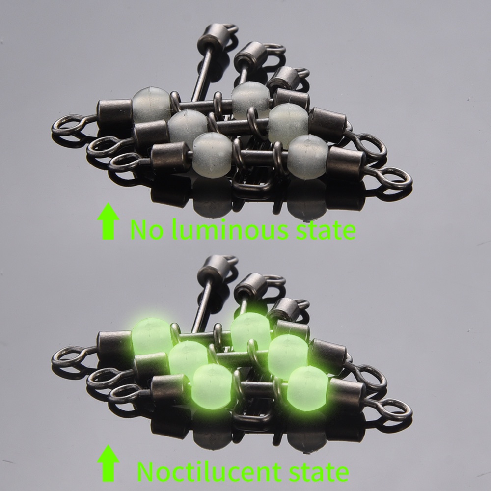 3-way T-Shaped Cross Line Fish Hook Umpan Garis Konektor 10 Pcs Neon Memancing Putar Konektor Outdoor Malam Memancing Bercahaya Aksesoris Alat Pancing